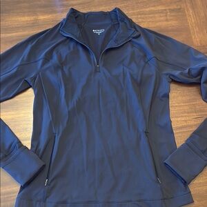 Athleta Black Quarter-Zip Pullover
